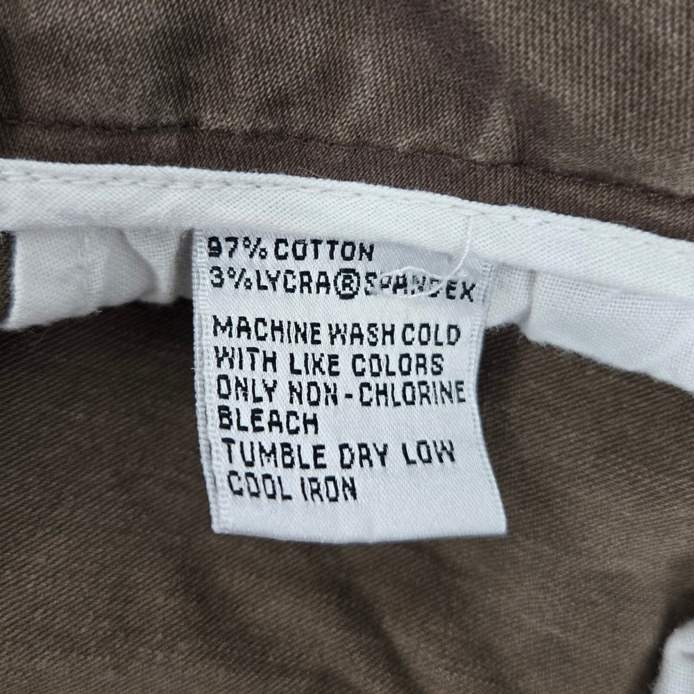 Vintage Talbots Petites Pants Womens 12P Brown Stretch Chinos Grandpacore Y2K - Picture 4 of 11